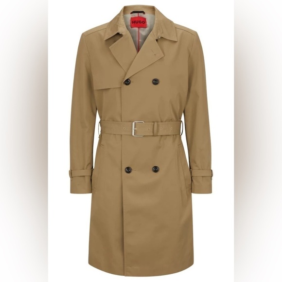 Hugo WATER-REPELLENT TRENCH COAT WITH BELTED CLOSURE - Picture 1 of 9